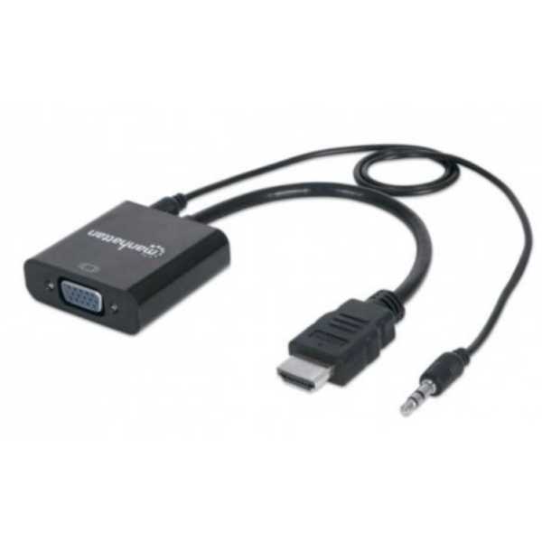 MH Converter HDMI muški/VGA ženski +audio crni