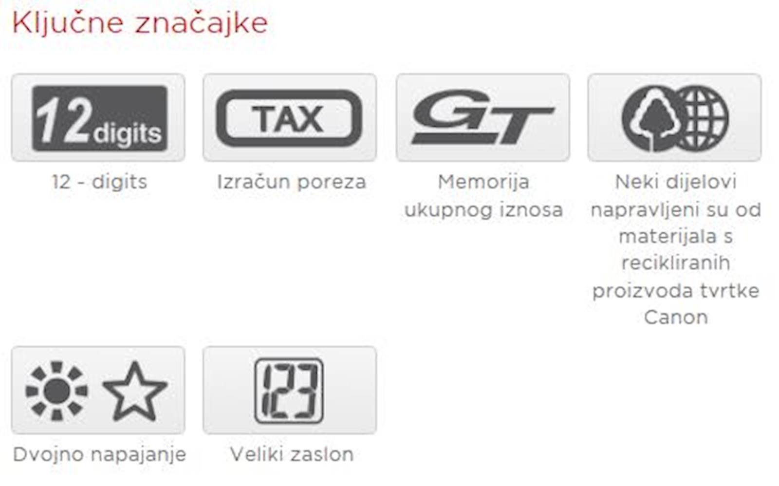 Kalkulator CANON LS-123K PI - Slika 2