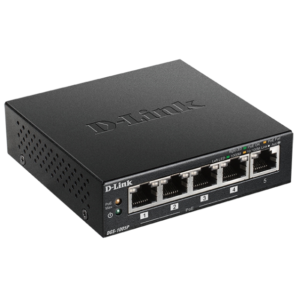 Switch D-Link 5 portni POE+ DGS-1005P/E