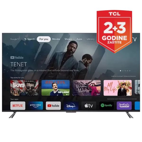 TV TCL QLED 65" 65C645 Google