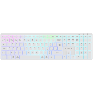 Tastatura CANYON HKB-W11 RGB Wireless White; CNS-H