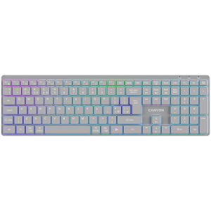 Tastatura CANYON HKB-W11 RGB Wireless Grey; CNS-HB