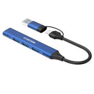 CANYON hub DS-02 4in1 USB-A/C Blue
