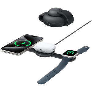 Punjač Anker MagGo Wireless Charging Station (3-in-1, Foldable Pad) Black