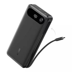 Power Bank Anker A1383H11(20K, 87W, Built-In USB-C Cable) Black