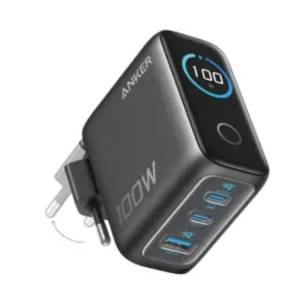 Punjač Anker B121BGZ1 (100W, 3 Ports, Smart Display) Gray
