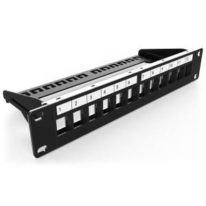 PATCH PANEL MODULARNI PRAZ.12 PORT. CRNI DN-91420