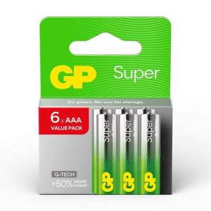 Baterije GP LR03-SBV6 AAA ; GPPCA24AS537