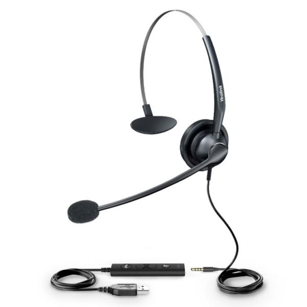 YEALINK SLUSALICE NAGLAVNE JEDNOSTRUKE MONO TEAMS (STEREO 3,5MM, USB) UH3