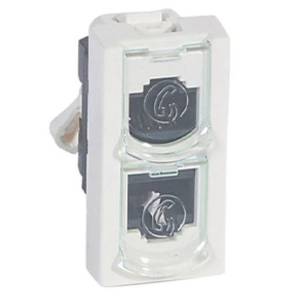 LEGRAND MOSAIC UTICNICA KOMBINACIJA RJ45 - RJ11 1M - 076535