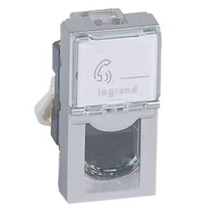 LEGRAND MOSAIC UTICNICA RJ45 CAT6 UTP 1M ALU - 079461