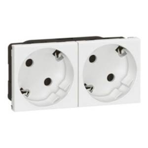 LEGRAND MOSAIC UTICNICA DVOSTRUKA SUKO 2X2P+E BIJELA 4M - 278252L