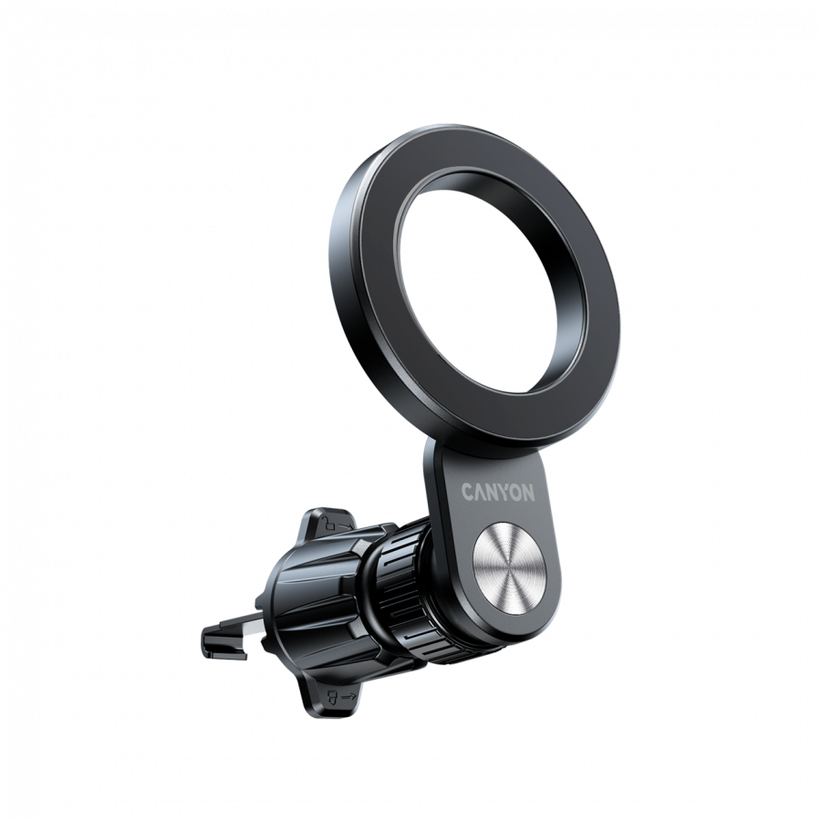 Držač za mobitel CANYON Magnetic OnGrip 12 suction + air vent Black