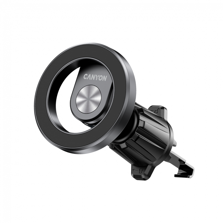 Držač za mobitel CANYON Magnetic OnGrip 12 suction + air vent Black