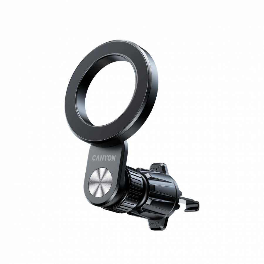 Držač za mobitel CANYON Magnetic OnGrip 12 suction + air vent Black