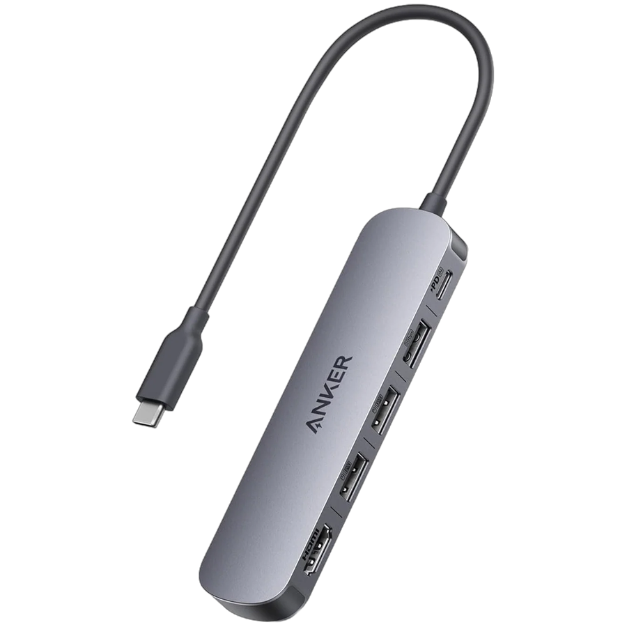 Hub Anker USB-C (5-in-1, 4K HDMI) Gray A8357HA0
