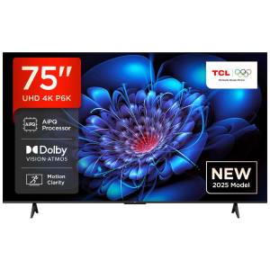 TV TCL 75" 4K HDR; 75P6K