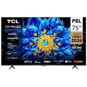TV TCL 75" 4K QLED Google TV; 75P8L
