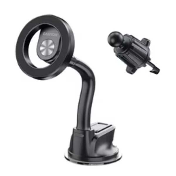 Držač za mobitel CANYON Magnetic OnGrip 12 suction + air vent Black