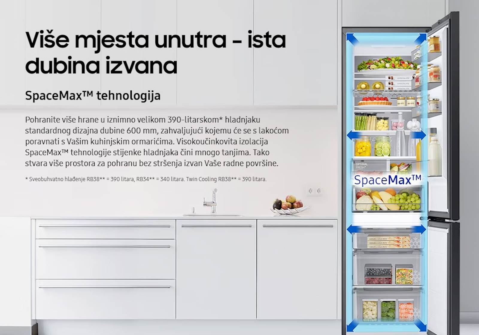 Frižider SAMSUNG sa zamrzivačem RB34C602EB1/EF - Slika 2