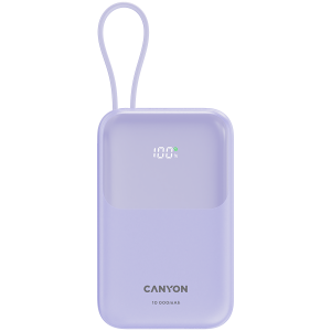 Power bank CANYON  OnPower 101 built-in cable 10000 mAh; CNS-CPB101PU