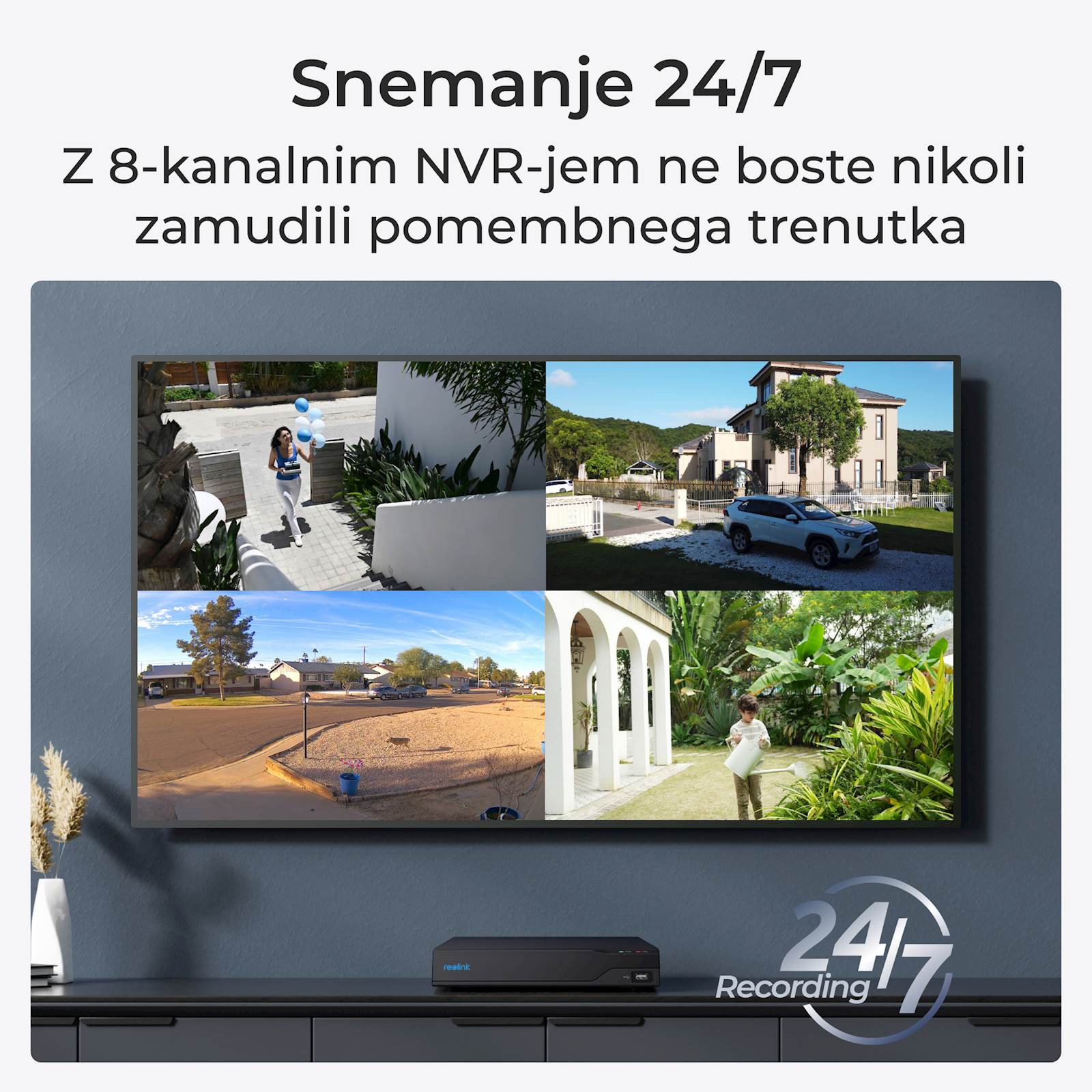 Reolink NVR snimač NVS8 Bez HDD, podrška do 2x6 TB, podrška za 8xPOE kamera - Slika 2